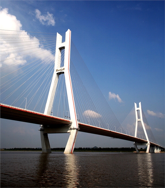 历时11月,国内至大的预应力碳纤维窄板项目---武汉军山长江大桥加固