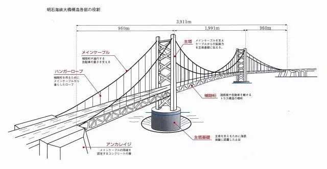 桥构造的简单示意图图片